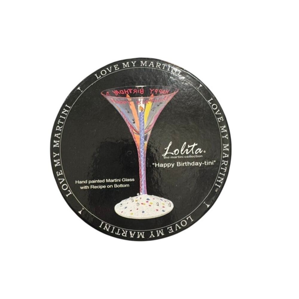 Lolita Hand Painted Martini Glass